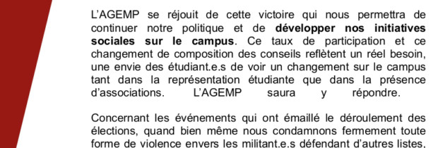 Conseils Centraux à l’UT2J – Une Victoire De Plus Pour l’AGEMP